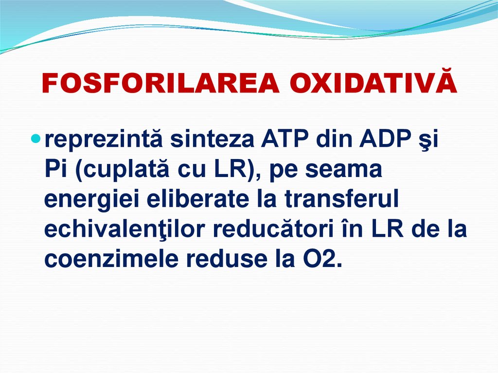 FOSFORILAREA OXIDATIVĂ