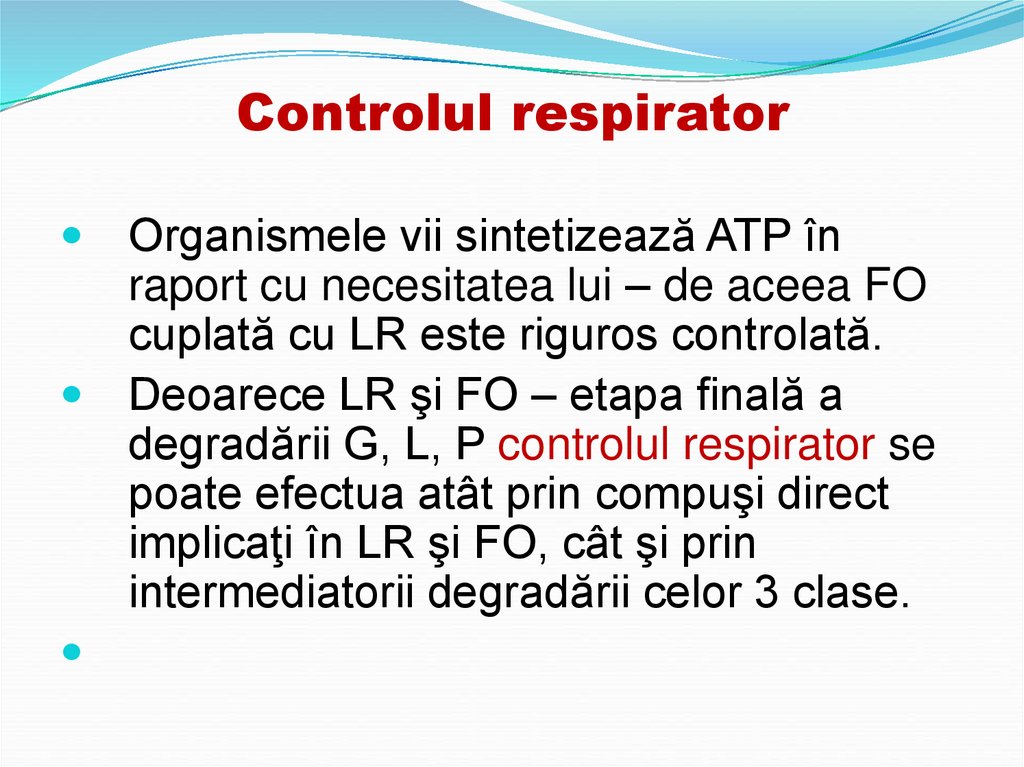 Controlul respirator
