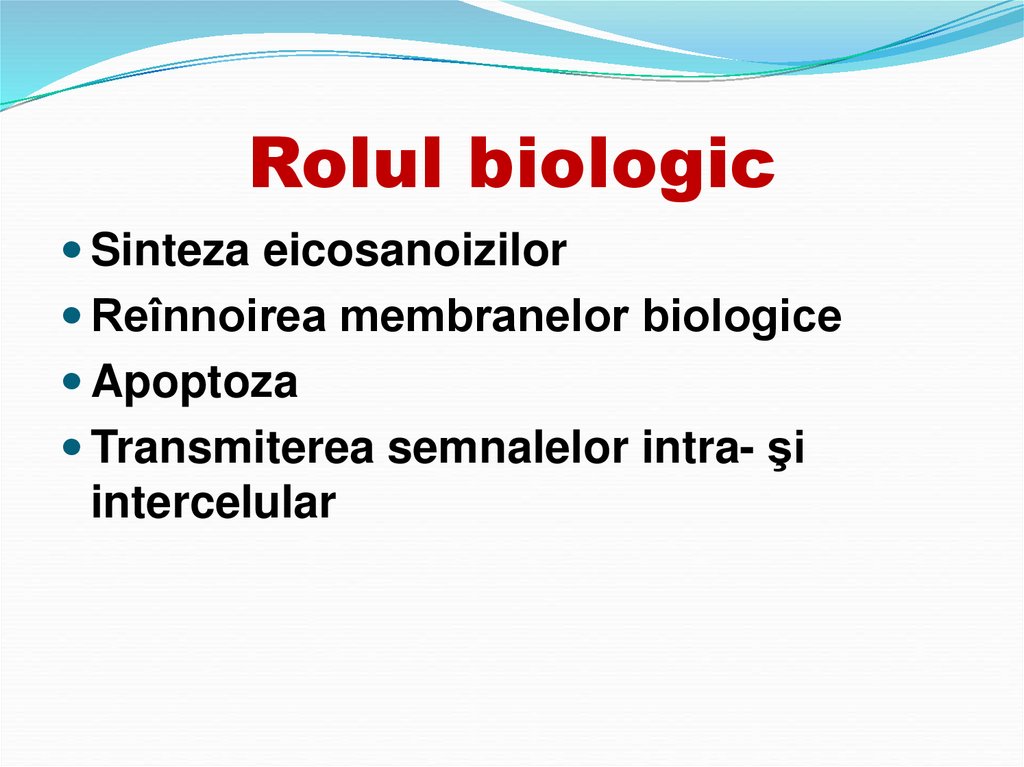 Rolul biologic