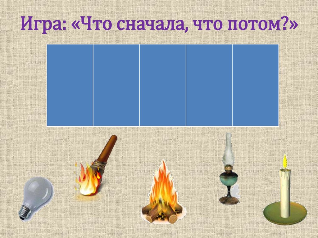 Игра: «Что сначала, что потом?»