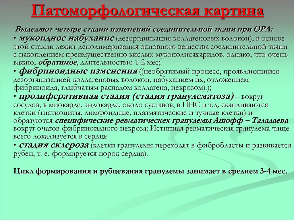 Патоморфологическая картина