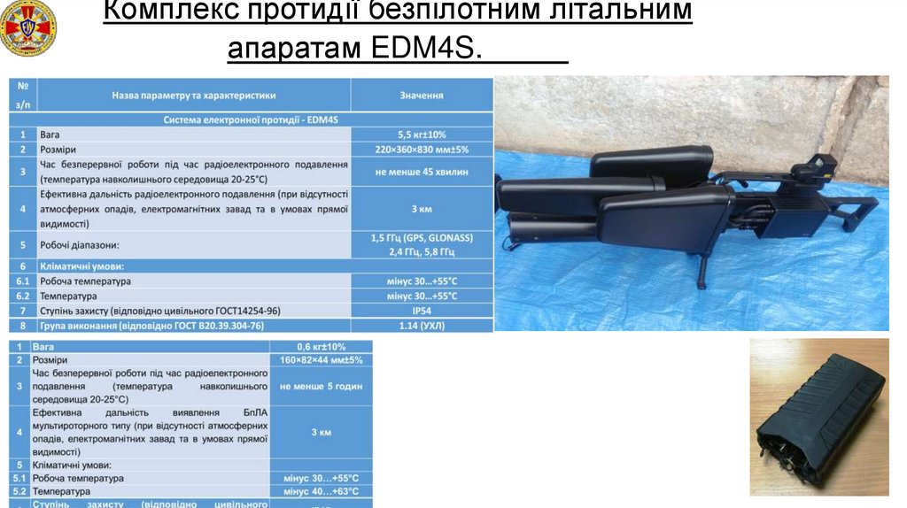 Комплекс протидії безпілотним літальним апаратам EDM4S.