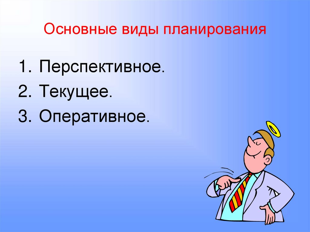 Основные виды планирования