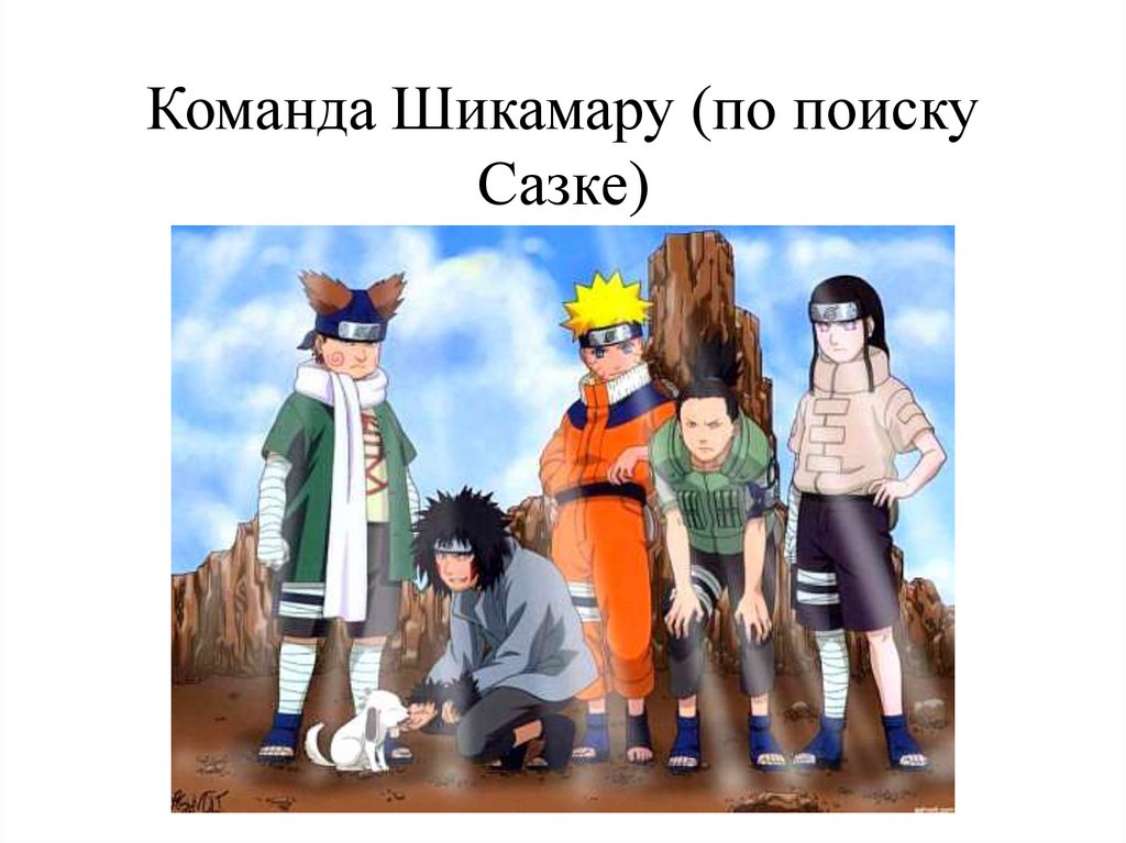 Команда Шикамару (по поиску Сазке)
