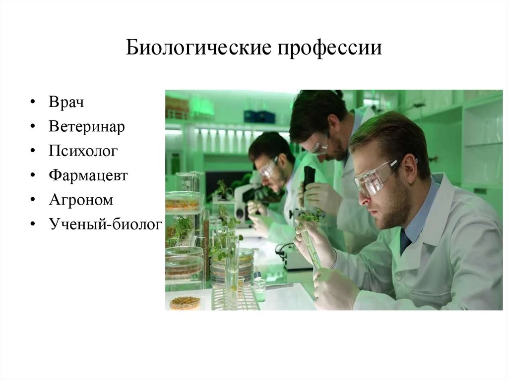 Биологические профессии