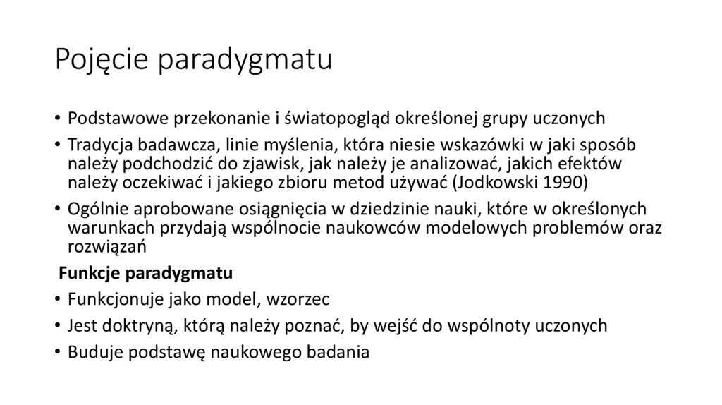 Pojęcie paradygmatu