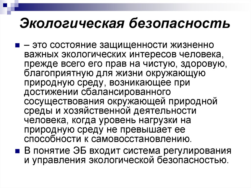 Экологическая безопасность