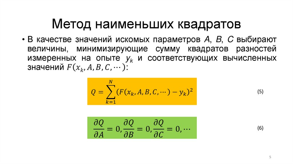 Метод наименьших квадратов