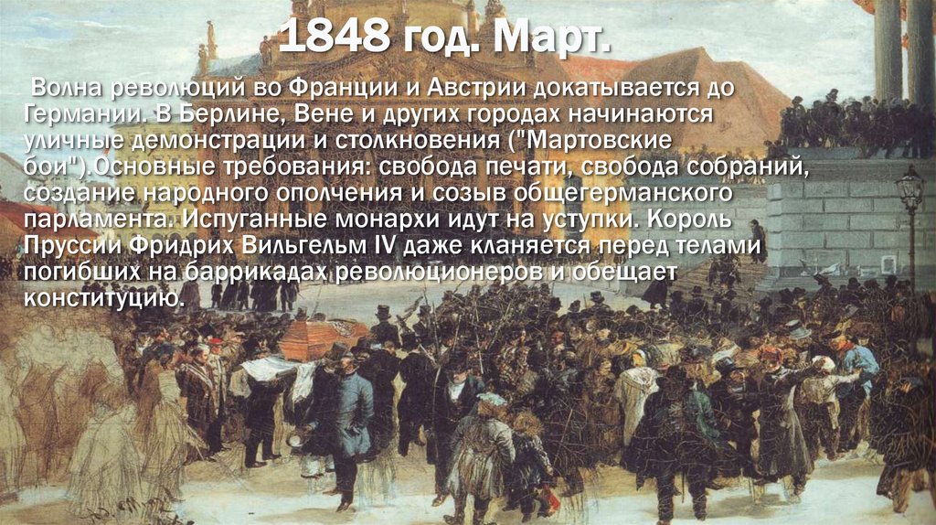 1848 год. Март.