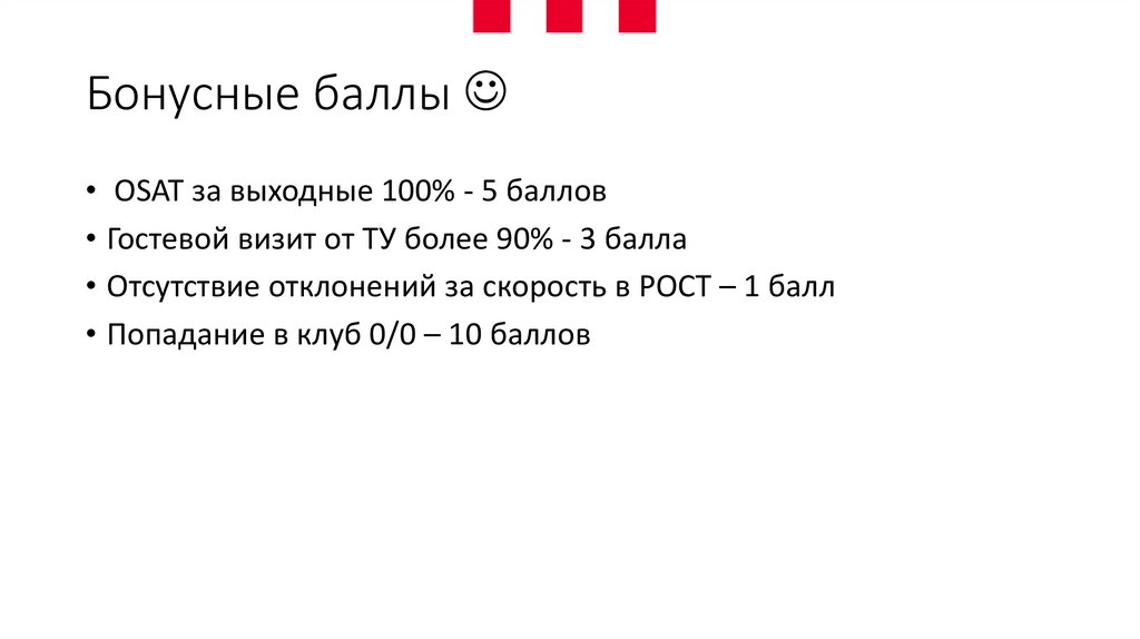 Бонусные баллы 