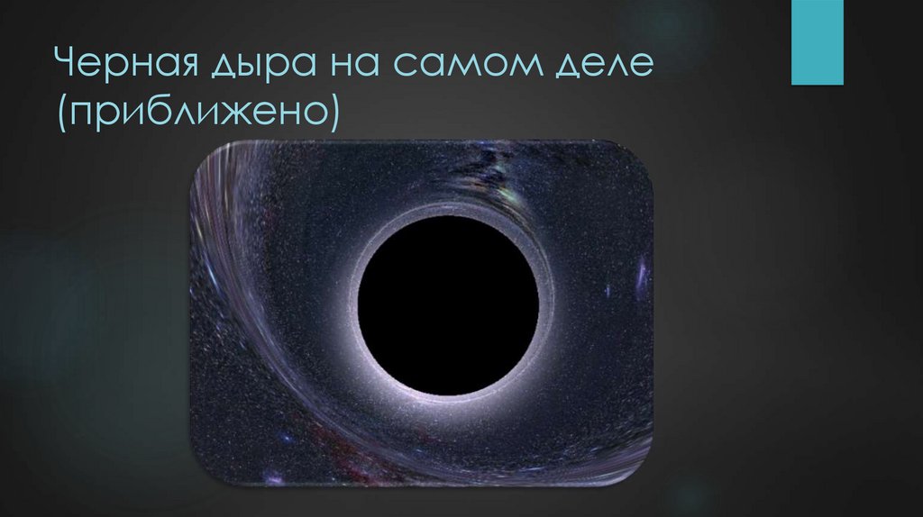Черная дыра на самом деле (приближено)