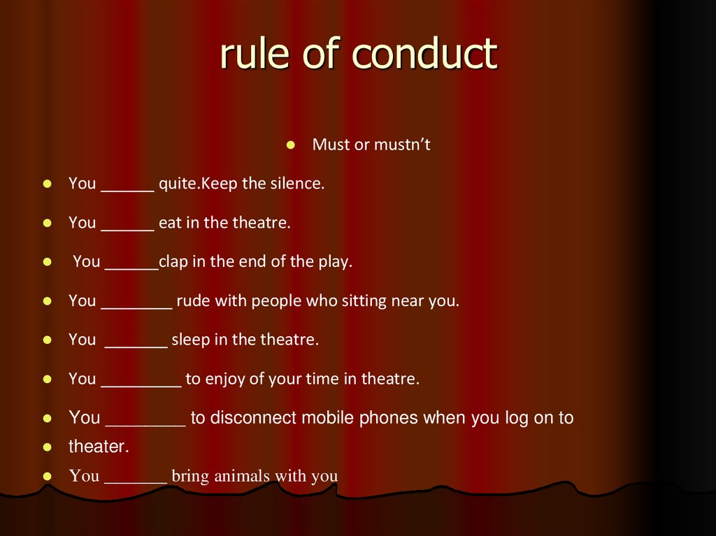 rule of conduct