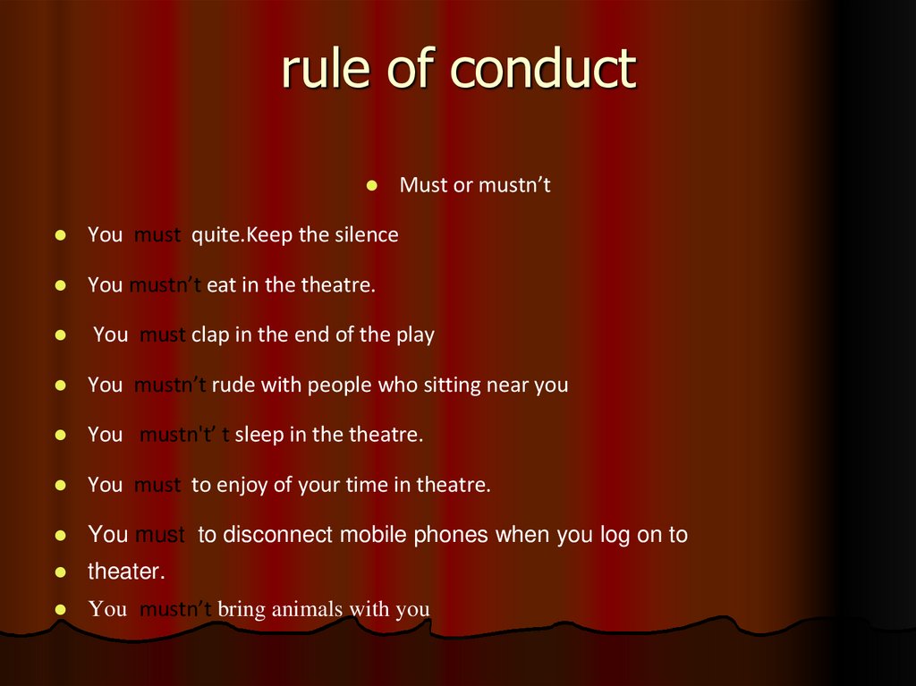 rule of conduct