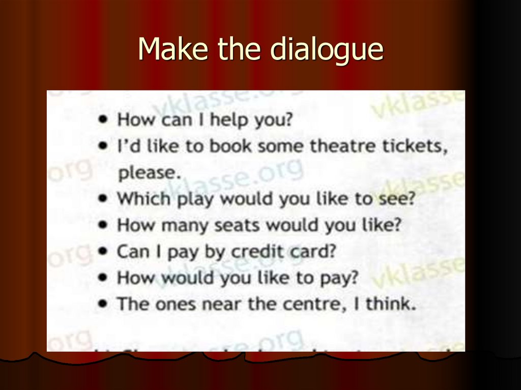 Make the dialogue