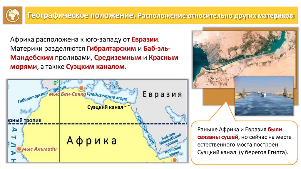 Географическое положение. Расположение относительно других материков