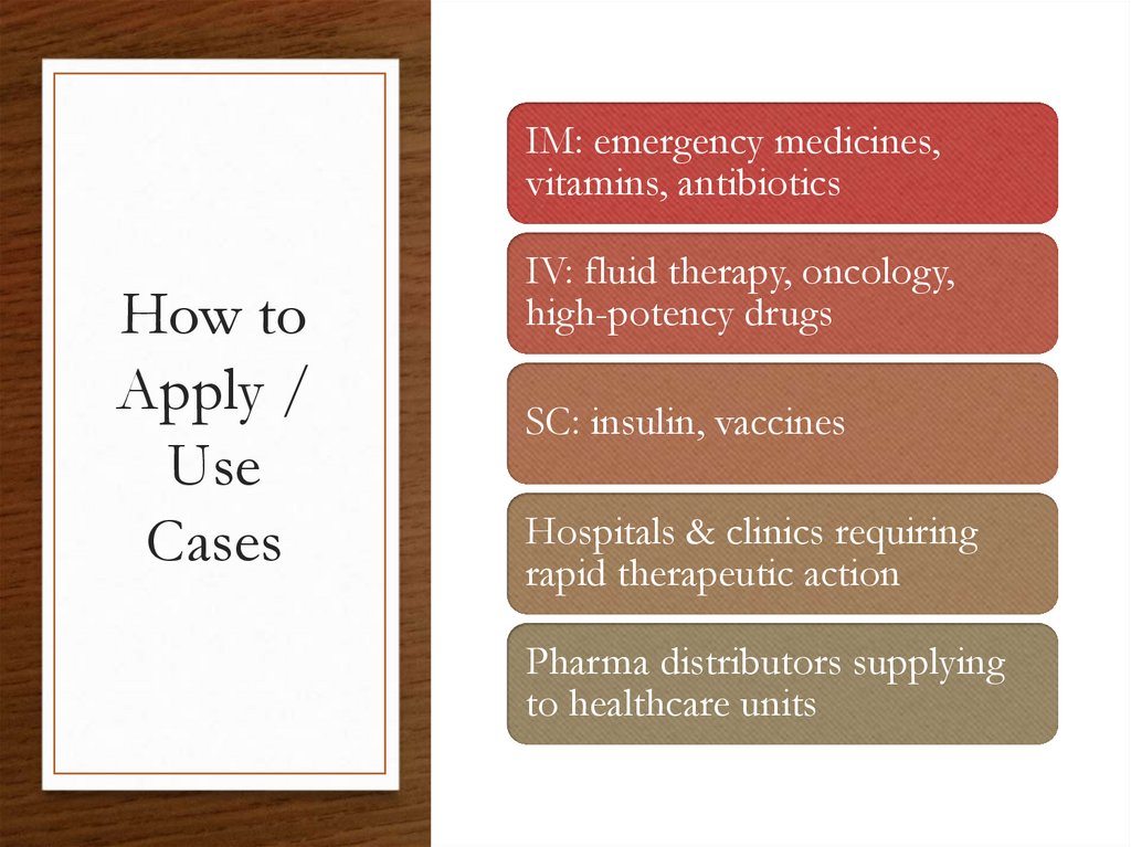 How to Apply / Use Cases