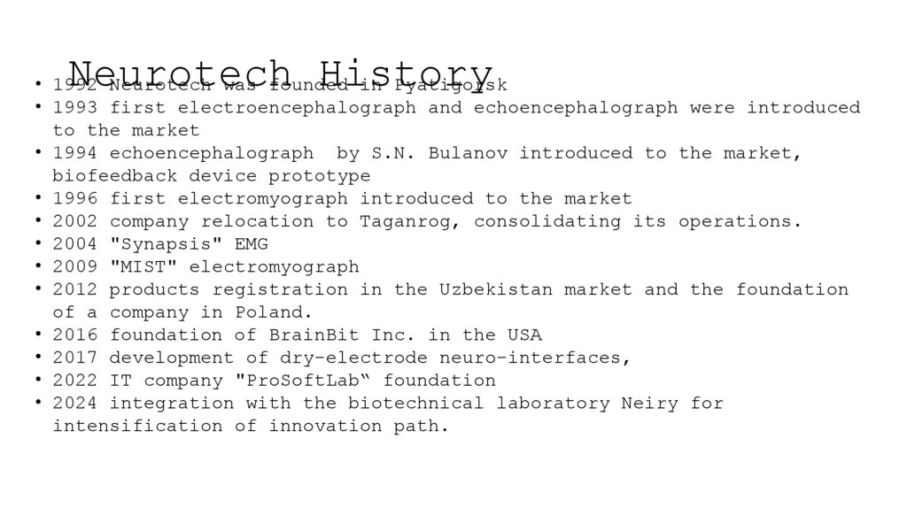 Neurotech History