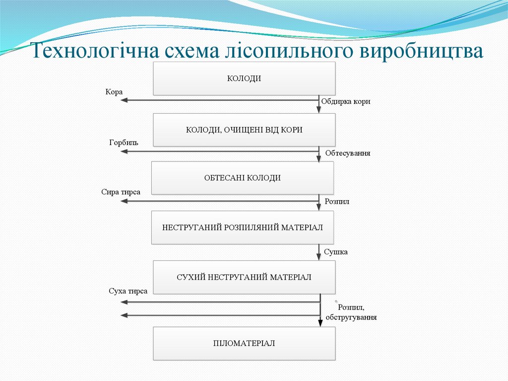 Технологічна схема лісопильного виробництва