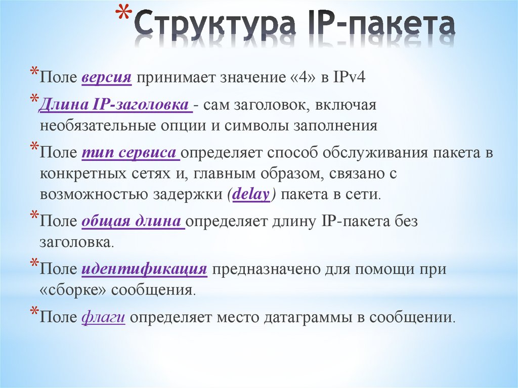 Структура IP-пакета