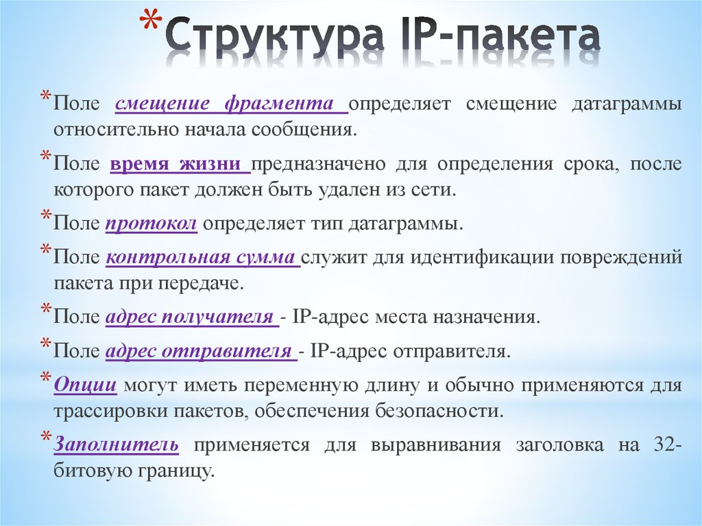 Структура IP-пакета