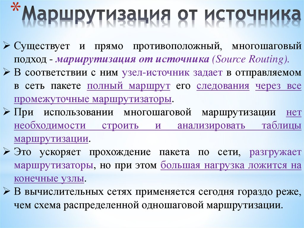 Маршрутизация от источника