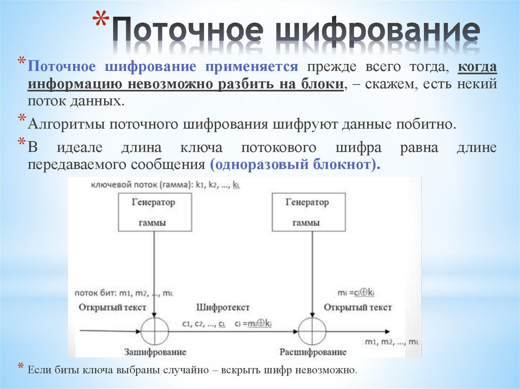 Поточное шифрование