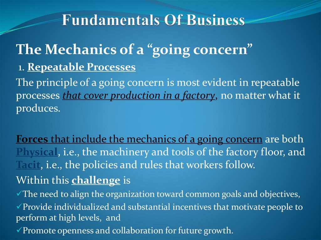 Fundamentals Of Business