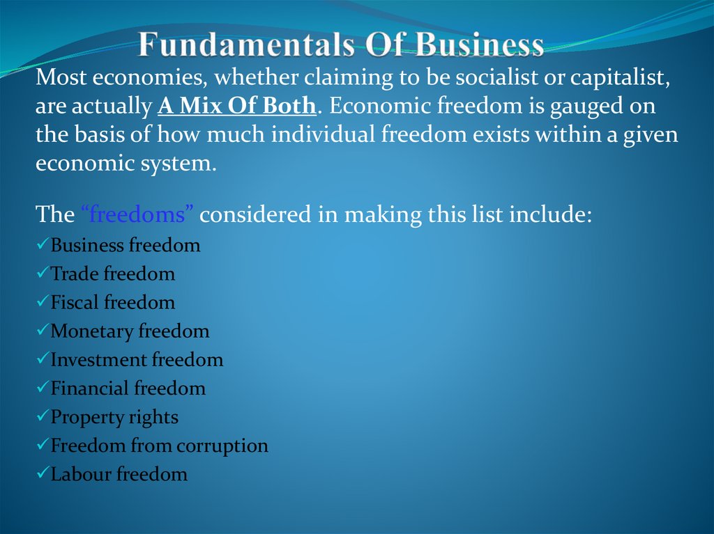 Fundamentals Of Business