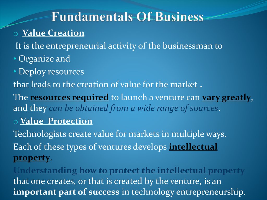 Fundamentals Of Business