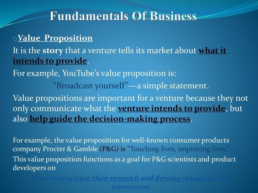 Fundamentals Of Business