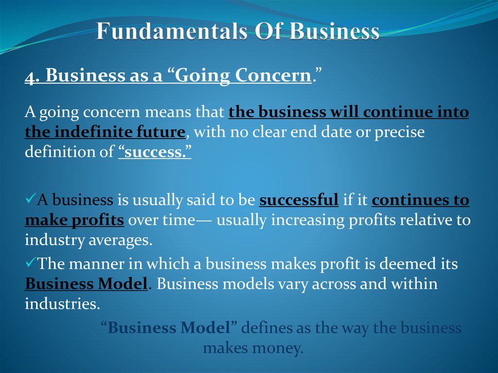 Fundamentals Of Business