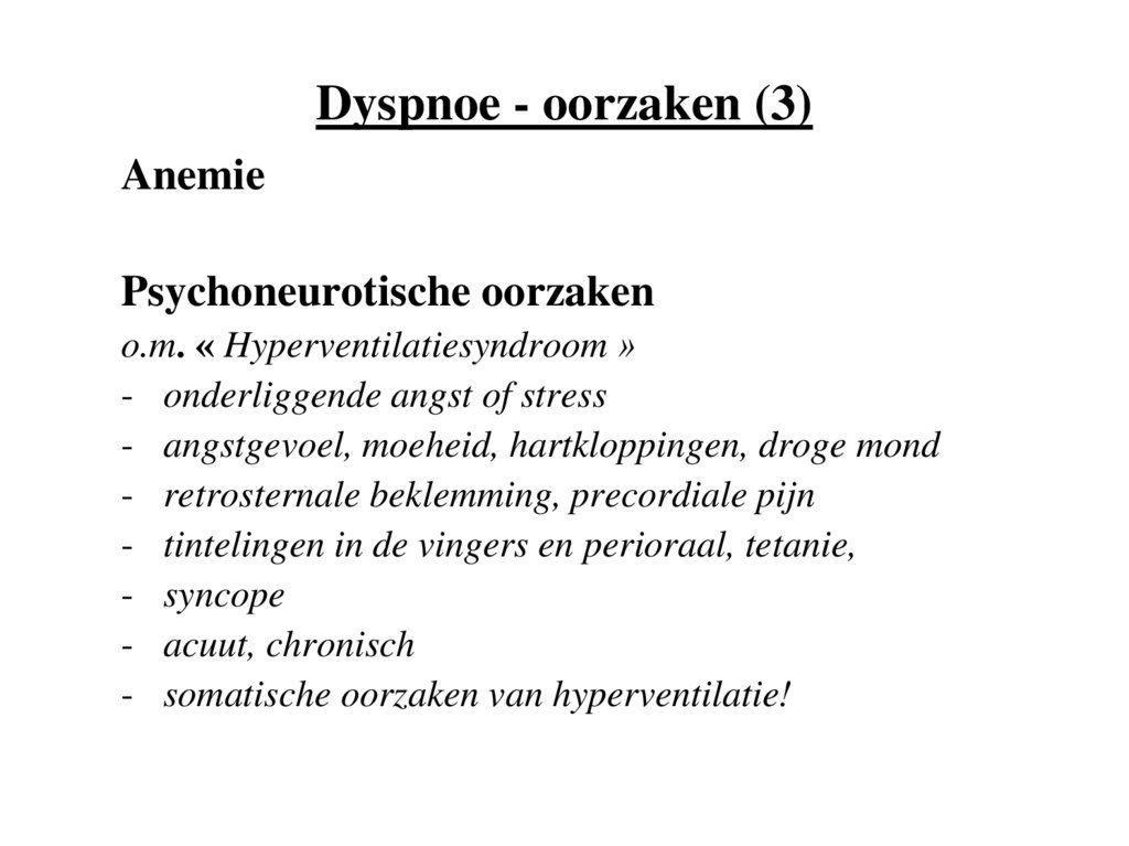 Dyspnoe - oorzaken (3)