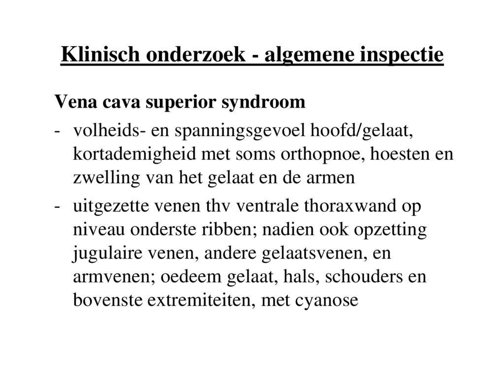 Klinisch onderzoek - algemene inspectie