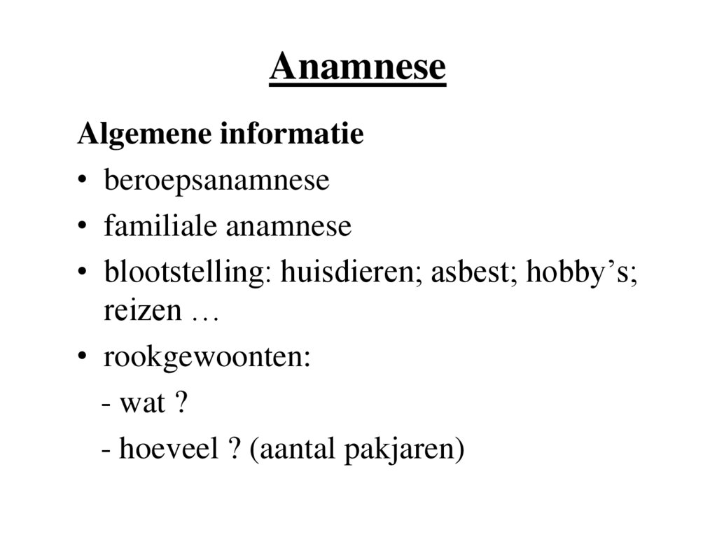 Anamnese