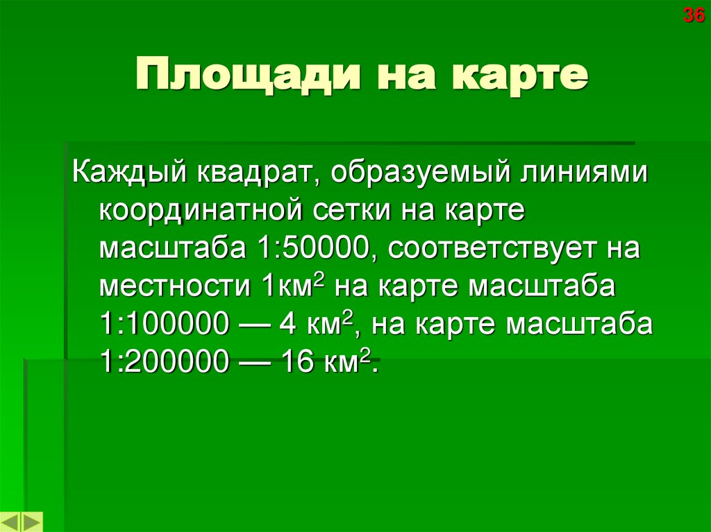 Площади на карте