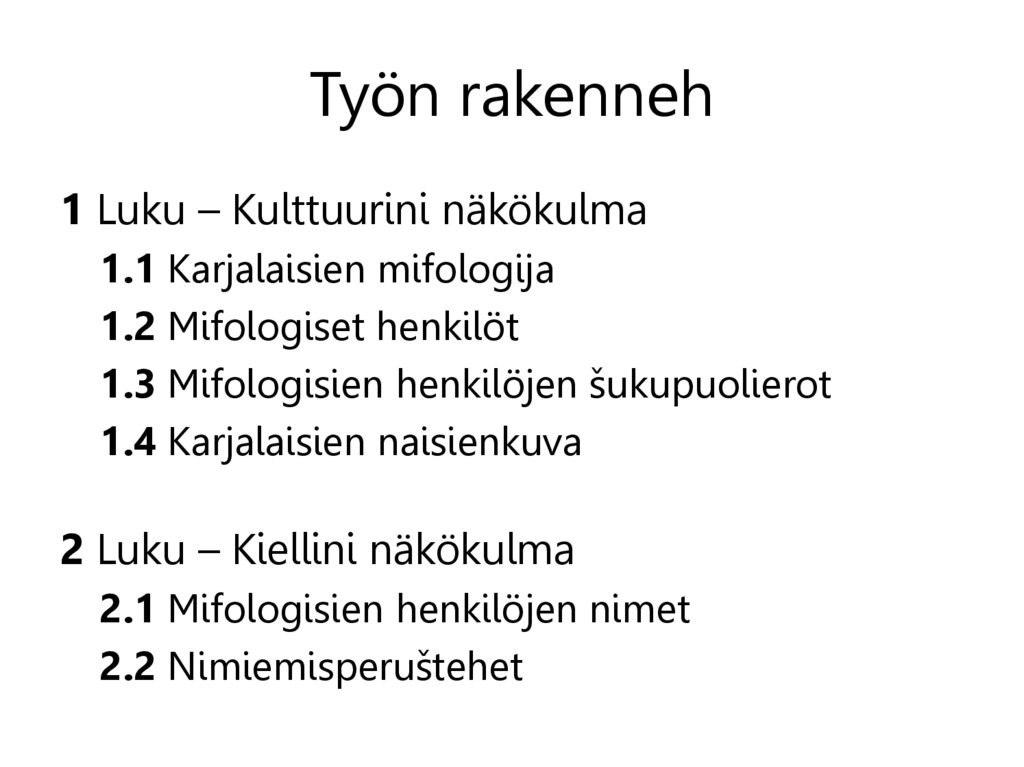 Työn rakenneh