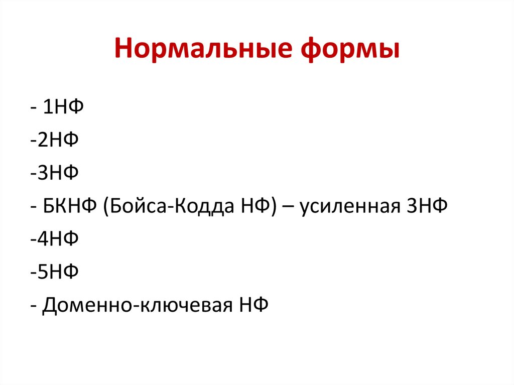 Нормальные формы