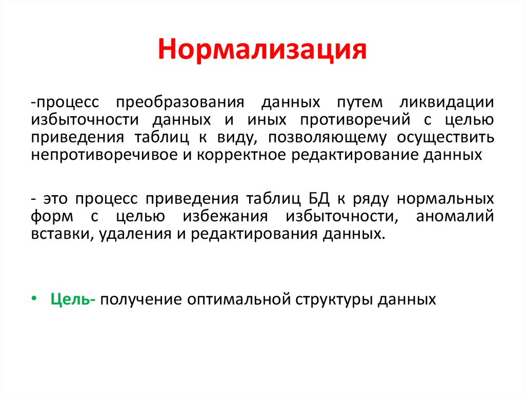 Нормализация