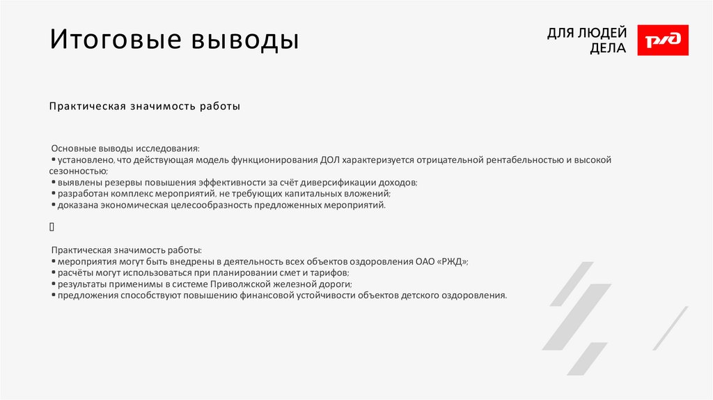 Итоговые выводы