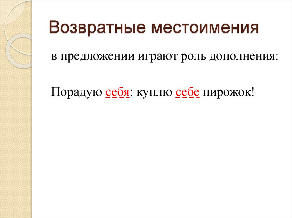 Возвратные местоимения