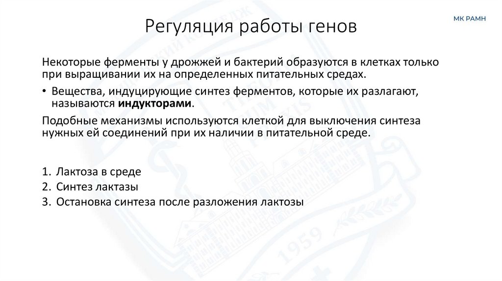 Регуляция работы генов