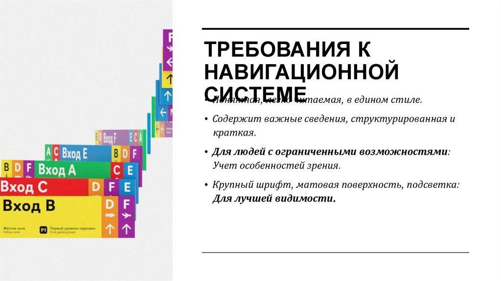 Требования к навигационной системе