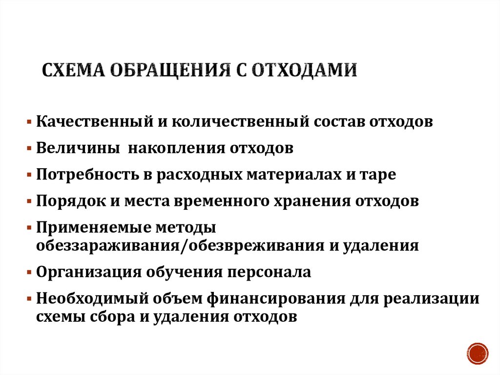 Схема обращения с отходами