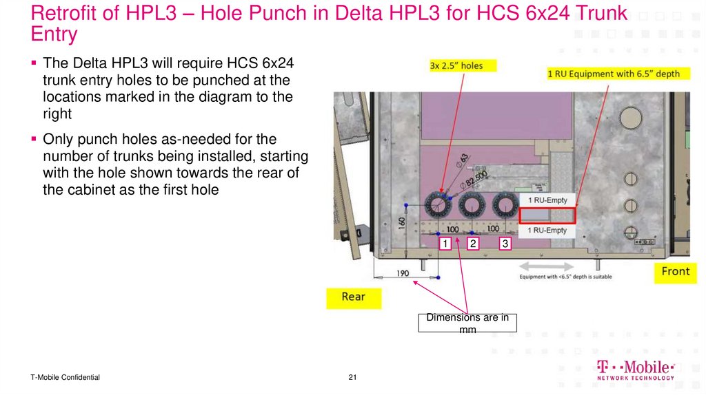 Retrofit of HPL3 – Hole Punch in Delta HPL3 for HCS 6x24 Trunk Entry
