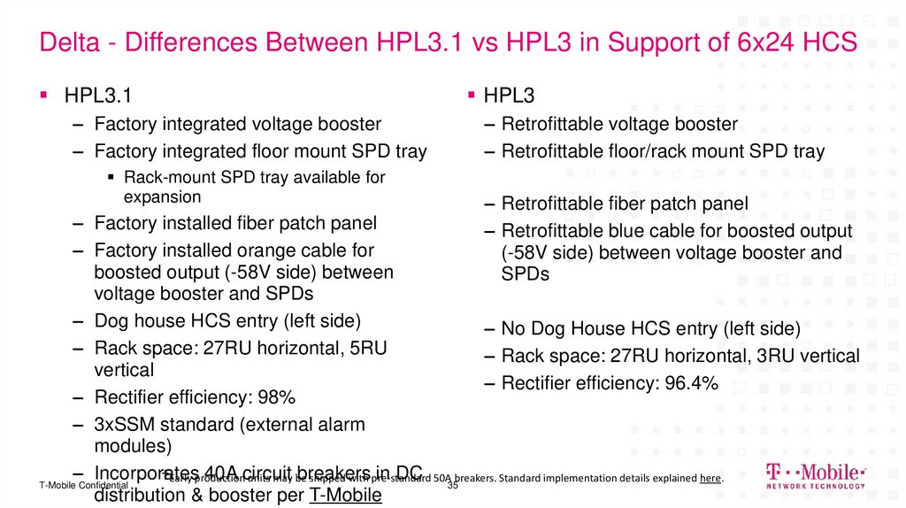 Delta - Differences Between HPL3.1 vs HPL3 in Support of 6x24 HCS