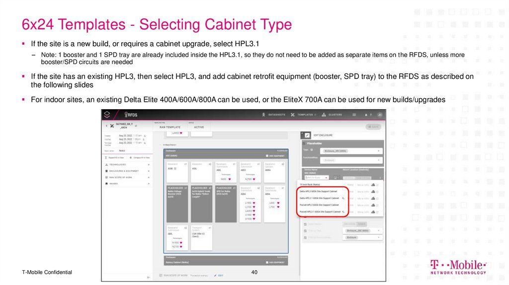 6x24 Templates - Selecting Cabinet Type