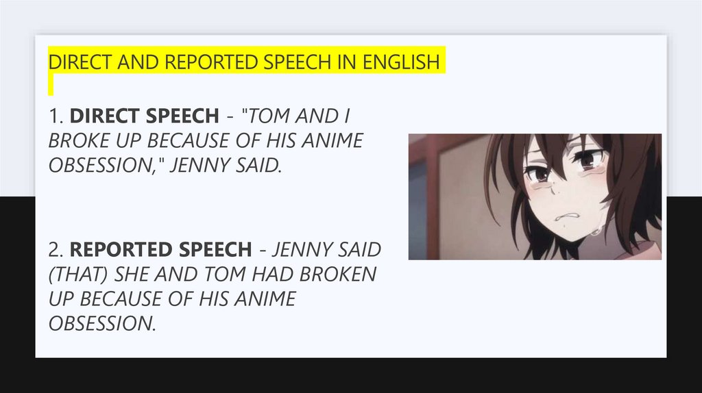 Direct and Reported Speech in English