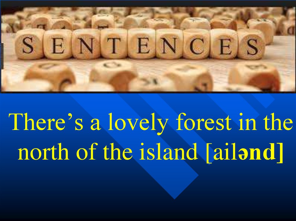 There’s a lovely forest in the north of the island [ailənd]