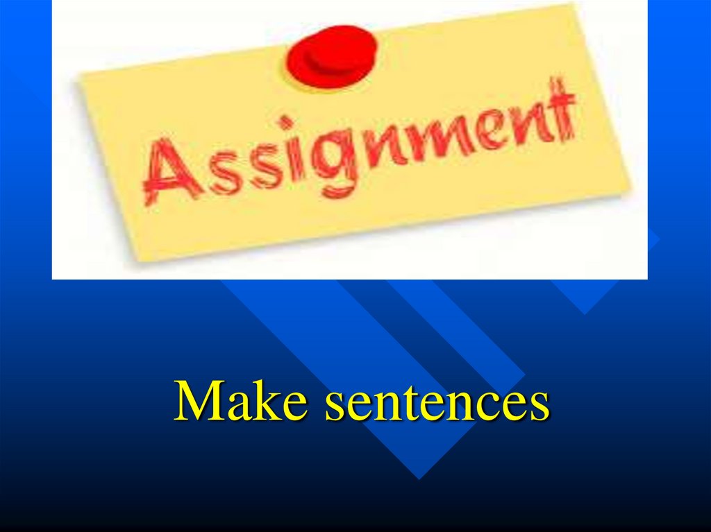 Make sentences