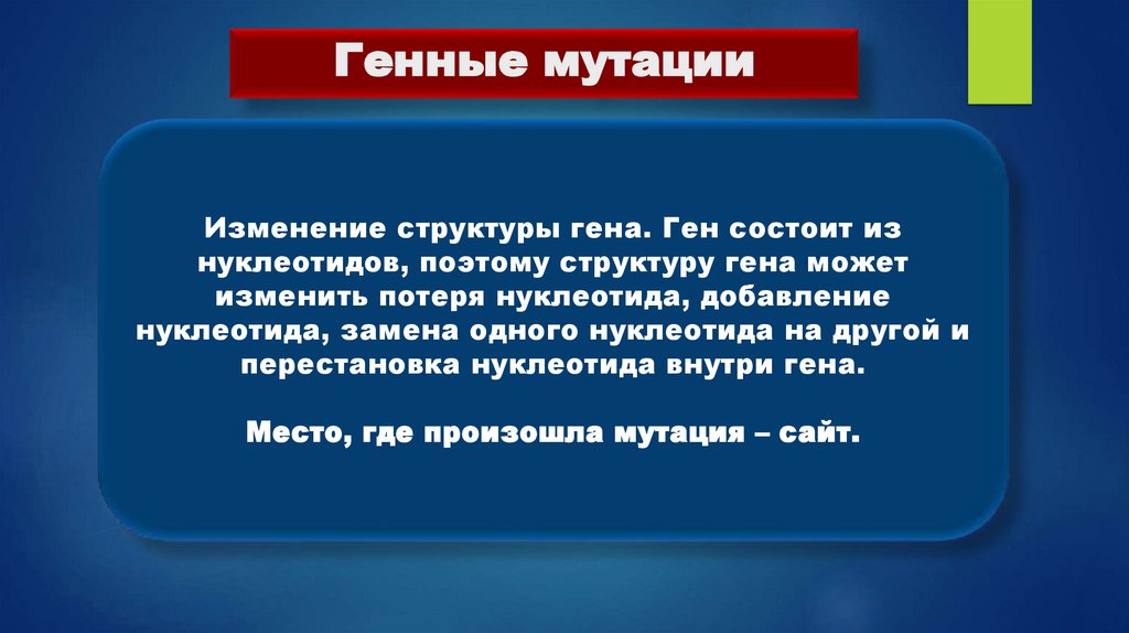 Генные мутации